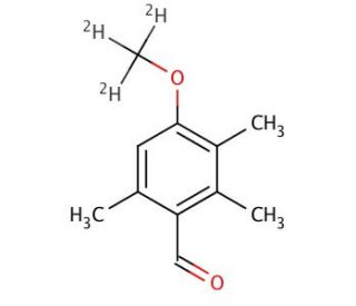 4-Methoxy-2,3,6-trimethylbenzaldehyde-d3 (CAS 1216683-89-4) - chemical structure image