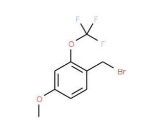 4-Methoxy-2-(trifluoromethoxy)benzyl bromide (CAS 886502-56-3) - chemical structure image