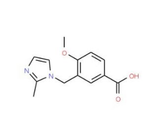 4-Methoxy-3-[(2-methyl-1H-imidazol-1-yl)methyl]-benzoic acid - chemical structure image