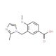 4-Methoxy-3-[(2-methyl-1H-imidazol-1-yl)methyl]-benzoic acid - chemical structure image