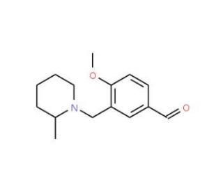 4-Methoxy-3-[(2-methylpiperidin-1-yl)methyl]-benzaldehyde - chemical structure image