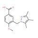 4-Methoxy-3-[(3,4,5-trimethyl-1H-pyrazol-1-yl)-methyl]benzoic acid - chemical structure image