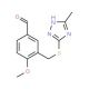 4-Methoxy-3-{[(3-methyl-1H-1,2,4-triazol-5-yl)-thio]methyl}benzaldehyde - chemical structure image