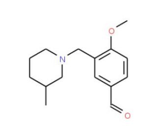 4-Methoxy-3-[(3-methylpiperidin-1-yl)methyl]-benzaldehyde - chemical structure image