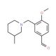 4-Methoxy-3-[(3-methylpiperidin-1-yl)methyl]-benzaldehyde - chemical structure image