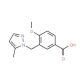 4-Methoxy-3-[(5-methyl-1H-pyrazol-1-yl)methyl]-benzoic acid - chemical structure image