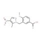 4-Methoxy-3-[(5-methyl-4-nitro-1H-pyrazol-1-yl)-methyl]benzoic acid - chemical structure image