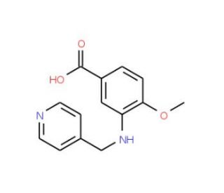 4-Methoxy-3-[(pyridin-4-ylmethyl)-amino]-benzoic acid - chemical structure image