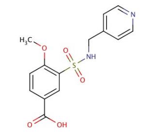 4-Methoxy-3-[(pyridin-4-ylmethyl)-sulfamoyl]-benzoic acid - chemical structure image