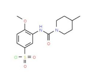4-Methoxy-3-[2-(4-methylpiperidin-1-yl)acetylamino]benzenesulfonyl chloride - chemical structure image
