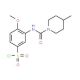 4-Methoxy-3-[2-(4-methylpiperidin-1-yl)acetylamino]benzenesulfonyl chloride - chemical structure image