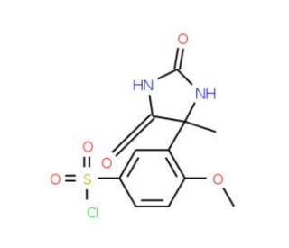 4-methoxy-3-(4-methyl-2,5-dioxoimidazolidin-4-yl)benzenesulfonyl chloride - chemical structure image