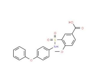 4-Methoxy-3-(4-phenoxy-phenylsulfamoyl)-benzoic acid - chemical structure image