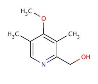 4-Methoxy-3,5-dimethyl-2-pyridinemethanol (CAS 86604-78-6) - chemical structure image
