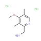(4-Methoxy-3,5-dimethylpyridin-2-yl)methylamine dihydrochloride - chemical structure image