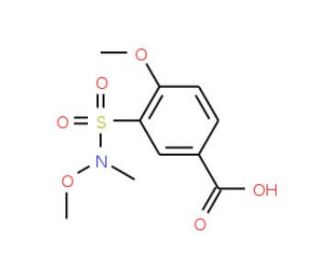 4-methoxy-3-{[methoxy(methyl)amino]sulfonyl}benzoic acid - chemical structure image