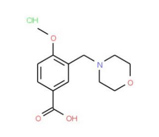 4-Methoxy-3-morpholin-4-ylmethyl-benzoic acid hydrochloride - chemical structure image