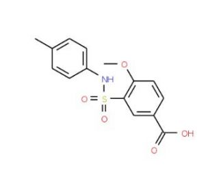 4-Methoxy-3-p-tolylsulfamoyl-benzoic acid - chemical structure image