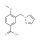 4-Methoxy-3-pyrazol-1-ylmethyl-benzoic acid - chemical structure image