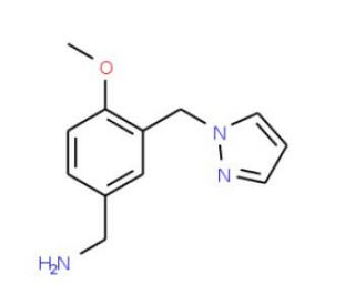 4-Methoxy-3-pyrazol-1-ylmethyl-benzylamine - chemical structure image