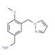 4-Methoxy-3-pyrazol-1-ylmethyl-benzylamine - chemical structure image