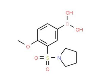 4-Methoxy-3-(pyrrolidin-1-ylsulphonyl)benzeneboronic acid (CAS 874219-52-0) - chemical structure image