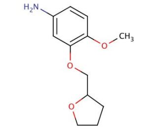 4-methoxy-3-(tetrahydrofuran-2-ylmethoxy)aniline - chemical structure image