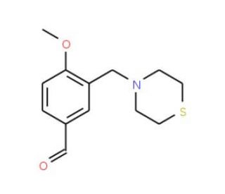 4-Methoxy-3-(thiomorpholin-4-ylmethyl)benzaldehyde - chemical structure image