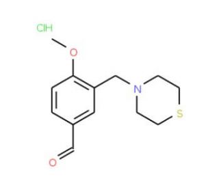 4-Methoxy-3-thiomorpholin-4-ylmethylbenzaldehyde Hydrochloride - chemical structure image