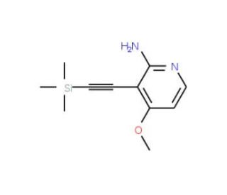 4-Methoxy-3-((trimethylsilyl)ethynyl)pyridin-2-amine (CAS 1142191-65-8) - chemical structure image