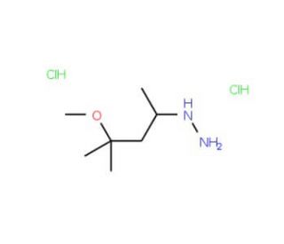 (4-methoxy-4-methylpentan-2-yl)hydrazine dihydrochloride - chemical structure image