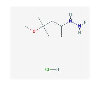 (4-methoxy-4-methylpentan-2-yl)hydrazine hydrochloride - chemical structure image