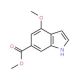 4-Methoxy-6-indole carboxylic acid methyl ester (CAS 41082-79-5) - chemical structure image