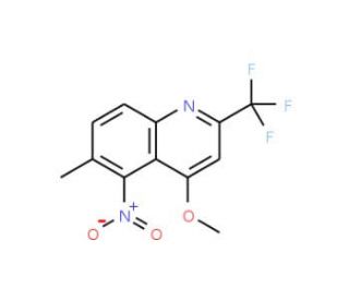 4-Methoxy-6-methyl-5-nitro-2-(trifluoromethyl)quinoline (CAS 175203-62-0) - chemical structure image