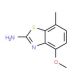 4-Methoxy-7-methyl-1,3-benzothiazol-2-amine (CAS 88686-30-0) - chemical structure image