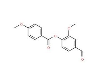 4-Methoxy-benzoic acid 4-formyl-2-methoxy-phenyl ester (CAS 5420-38-2) - chemical structure image