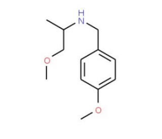(4-Methoxy-benzyl)-(2-methoxy-1-methyl-ethyl)-amine (CAS 353777-78-3) - chemical structure image