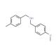 (4-Methoxy-benzyl)-(4-methyl-benzyl)-amine (CAS 197728-27-1) - chemical structure image