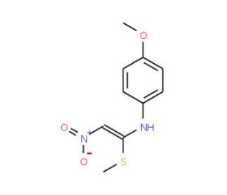 4-Methoxy-N-[1-(methylsulfanyl)-2-nitrovinyl]aniline - chemical structure image