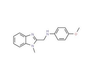 (4-Methoxy-phenyl)-(1-methyl-1H-benzoimidazol-2-ylmethyl)-amine - chemical structure image