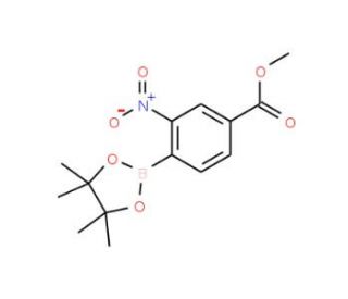 4-Methoxycarbonyl-2-nitrophenylboronic acid, pinacol ester (CAS 957065-97-3) - chemical structure image