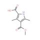 4-(methoxycarbonyl)-3,5-dimethyl-1H-pyrrole-2-carboxylic acid (CAS 50296-60-1) - chemical structure image