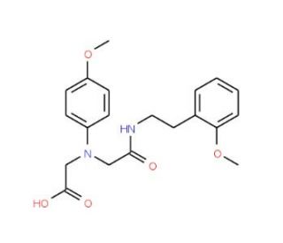 [(4-Methoxyphenyl)(2-{[2-(2-methoxyphenyl)ethyl]-amino}-2-oxoethyl)amino]acetic acid - chemical structure image