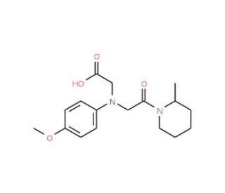 {(4-Methoxyphenyl)[2-(2-methylpiperidin-1-yl)-2-oxoethyl]amino}acetic acid - chemical structure image