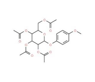 4-Methoxyphenyl 2,3,4,6-tetra-O-acetyl-a-D-mannopyranoside (CAS 17042-40-9) - chemical structure image