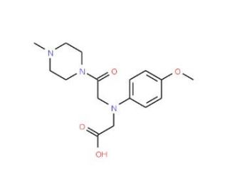 {(4-Methoxyphenyl)[2-(4-methylpiperazin-1-yl)-2-oxoethyl]amino}acetic acid - chemical structure image