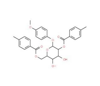 4-Methoxyphenyl 2,6-Bis-O-(4-methylbenzoyl)-beta-D-galactopyranoside - chemical structure image