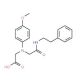 ((4-Methoxyphenyl){2-oxo-2-[(2-phenylethyl)amino]-ethyl}amino)acetic acid - chemical structure image