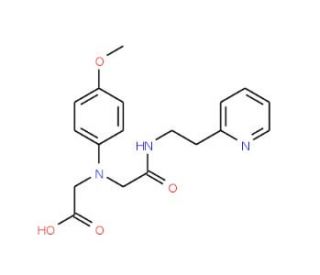((4-Methoxyphenyl){2-oxo-2-[(2-pyridin-2-ylethyl)-amino]ethyl}amino)acetic acid - chemical structure image