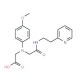 ((4-Methoxyphenyl){2-oxo-2-[(2-pyridin-2-ylethyl)-amino]ethyl}amino)acetic acid - chemical structure image